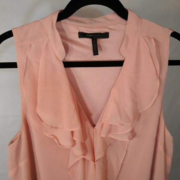 BCBGmaxazria Tank Top Light Pink Large with V-neck - Picture 8 of 8